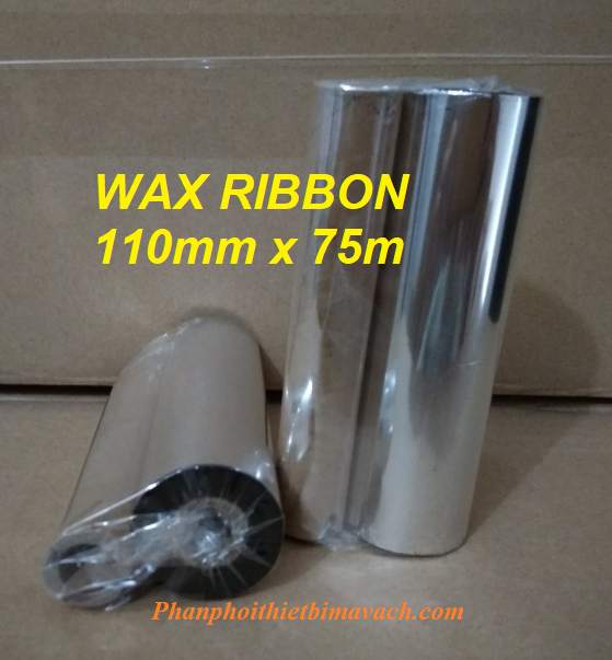 Mực in mã vạch Wax Ribbon 110x75m